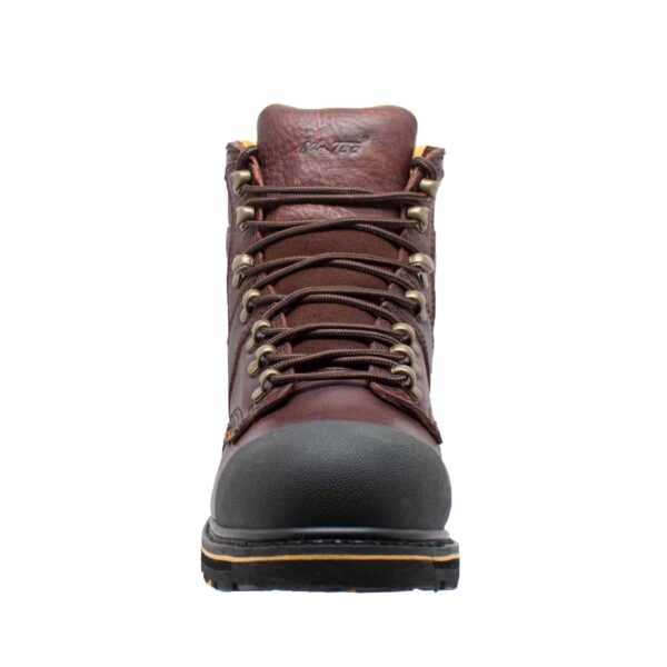 Men's 6" Steel Toe Waterproof Work Boot Dark Brown - Image 3