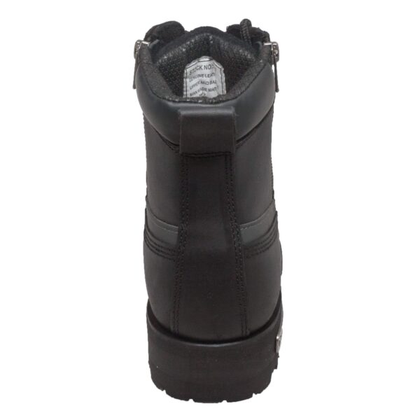 Men's 6" Reflective Double Zipper Biker Black - Image 4