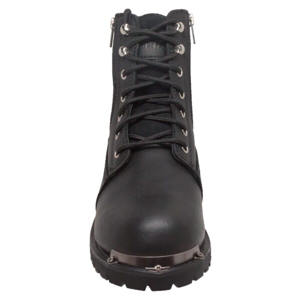Men's 6" Reflective Double Zipper Biker Black - Image 3