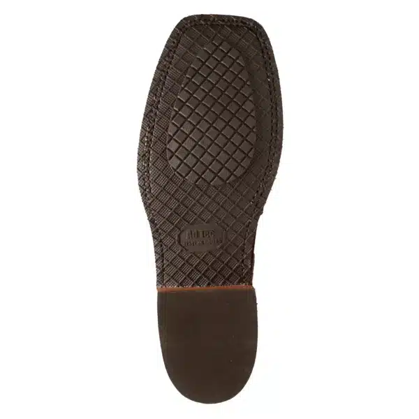 Men's 11" Western Square Toe Brown - 9828 - Image 5