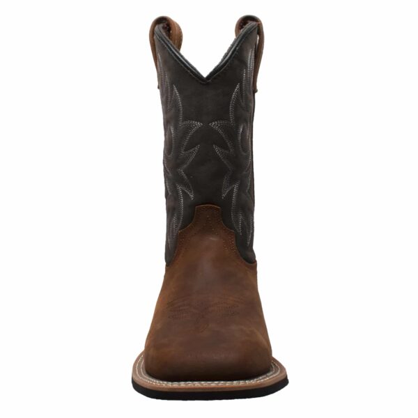 Men's 12" Work Western Square Toe Black/Brown - Image 3