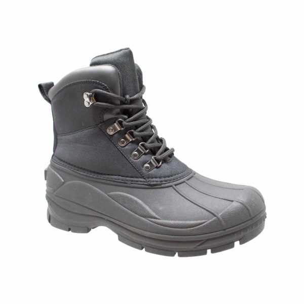 Men's Durable Nylon Winter Boots Lace Black