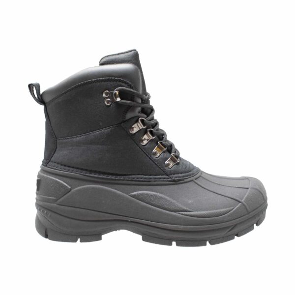 Men's Durable Nylon Winter Boots Lace Black - Image 2