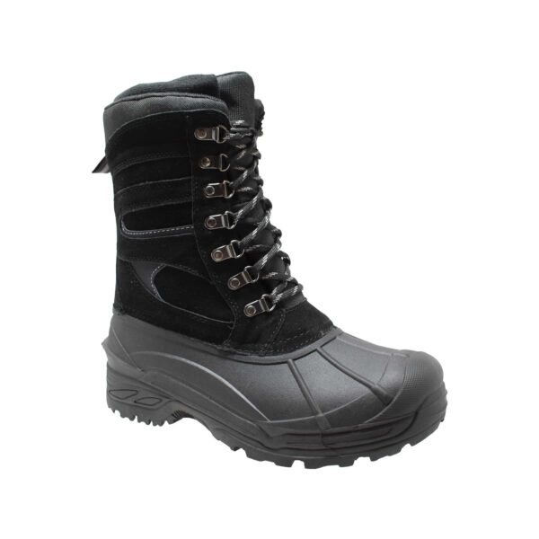 Men's Suede Winter Boots Lace Black
