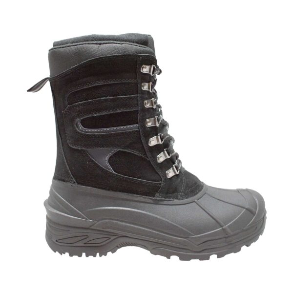 Men's Suede Winter Boots Lace Black - Image 2