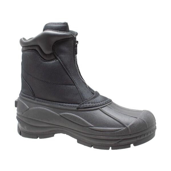 Men's Durable Nylon Winter Boots Zipper Black