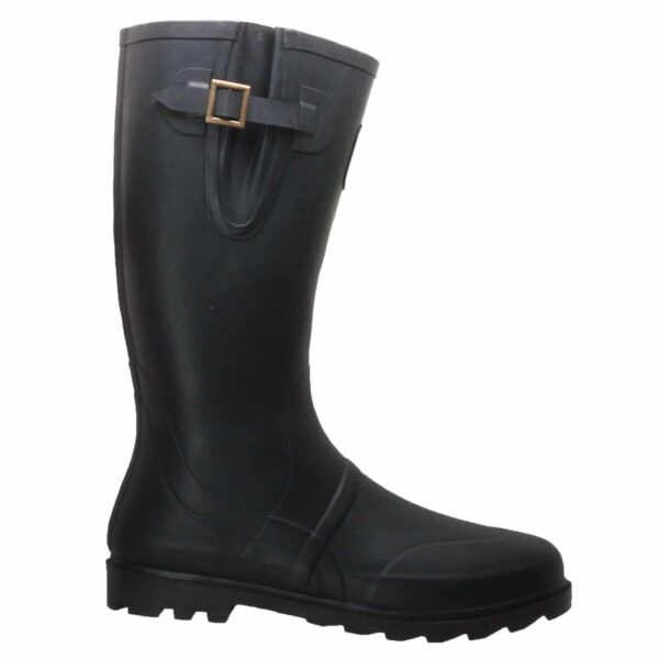 Men's Expandable Calf Rubber Boot Black - Image 2