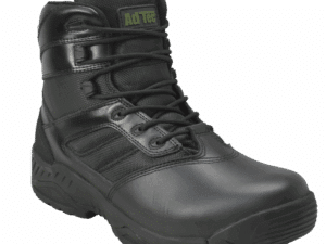 Men's 6" Full Grain Polishable Leather Side Zipper Tactical Boot, Black