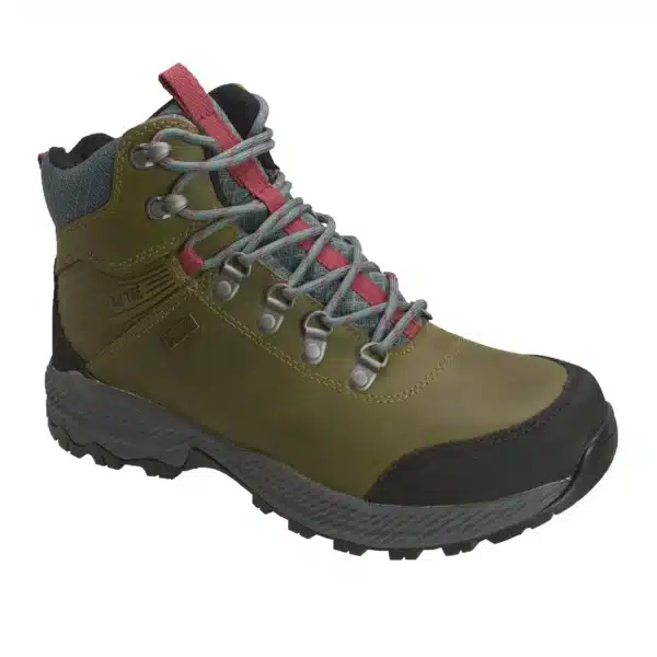 Men's 6" Waterproof Olive Leather Hiking Boot - KT1008